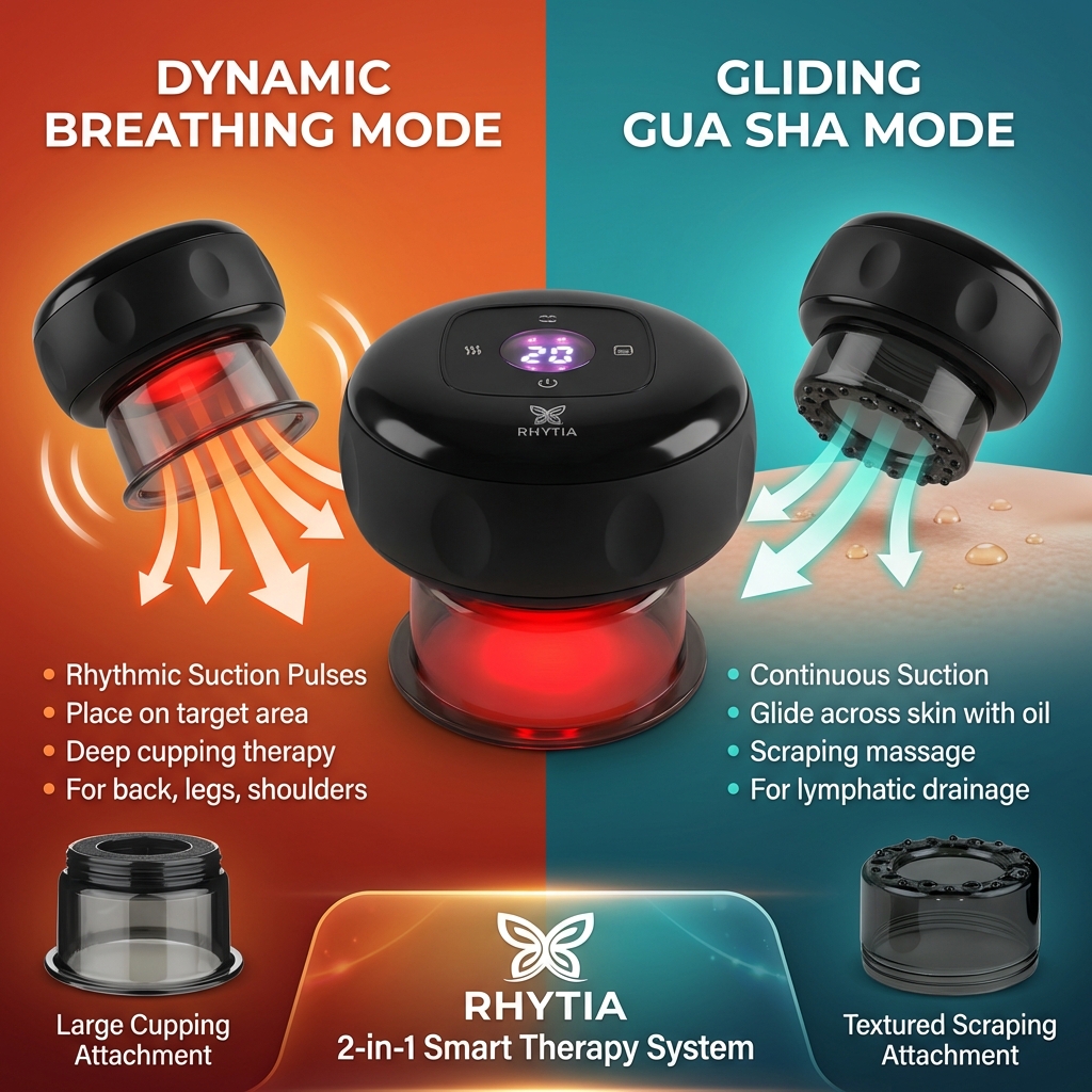 Side-by-side comparison of Dynamic Breathing Mode and Gliding Gua Sha Mode